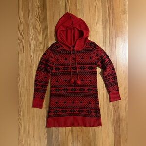 Red & Black Sweater Dress